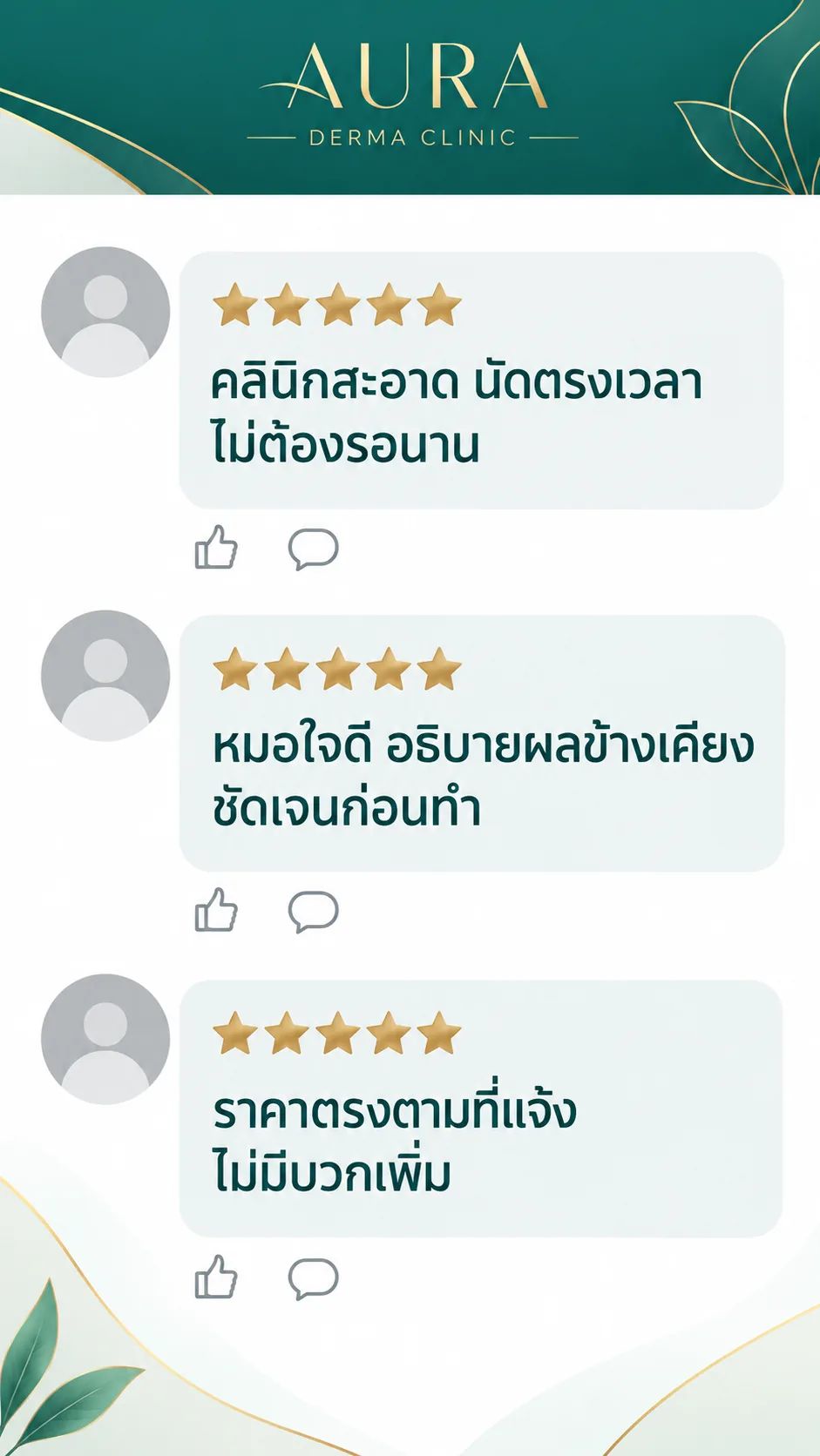 รีวิวคนไข้ในคอมเมนต์